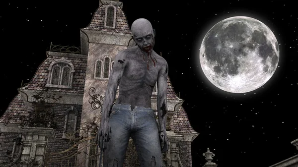 3D CG representación de un zombie — Foto de Stock