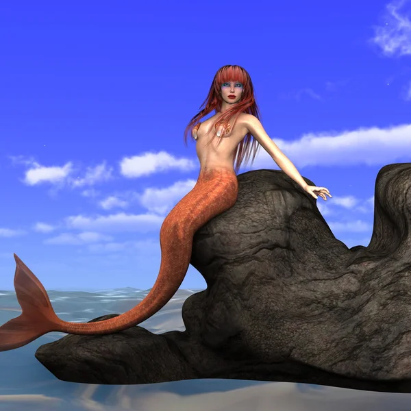 3D CG representación de una sirena — Foto de Stock