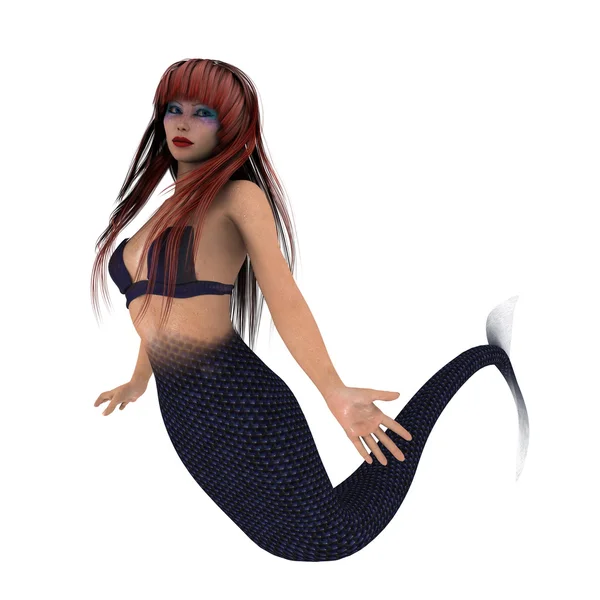 3D CG renderização de uma sereia — Fotografia de Stock