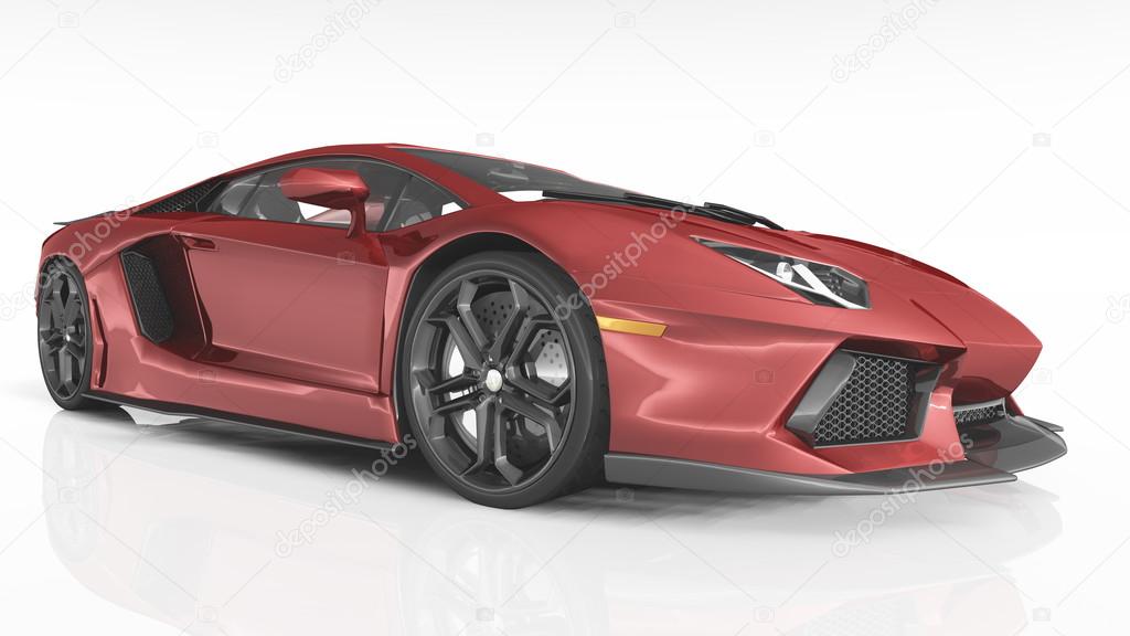 3D CG rendering of a sports car
