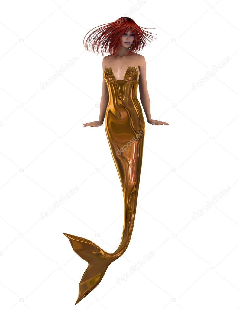 3D CG rendering of a mermaid