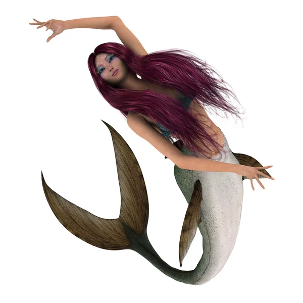 Rendering 3D CG di una sirena — Foto Stock