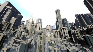 cityscape 3d cg render 