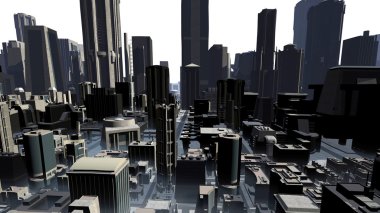 cityscape 3d cg render 