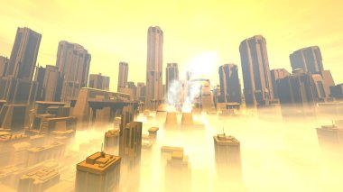 cityscape 3d cg render