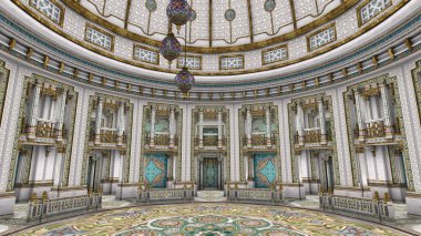 3d cg işleme bir grand salon