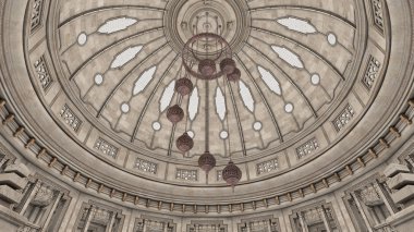 3d cg işleme bir grand salon