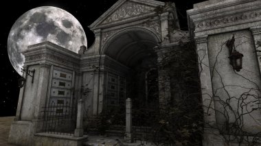 Mezarlık 3d cg render