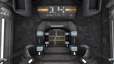 Uzay istasyonunun 3d cg görüntülemesi