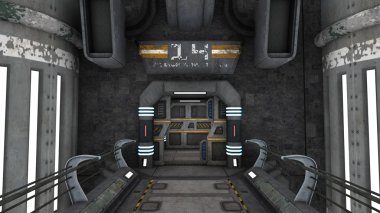 Uzay istasyonunun 3d cg görüntülemesi