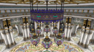 3d cg işleme bir grand salon