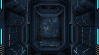 Uzay istasyonunun 3d cg görüntülemesi