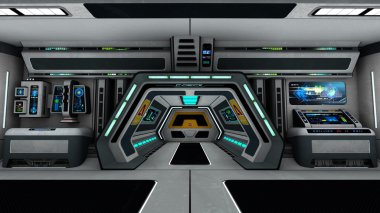 3d cg işleme, uzay gemisi içinde