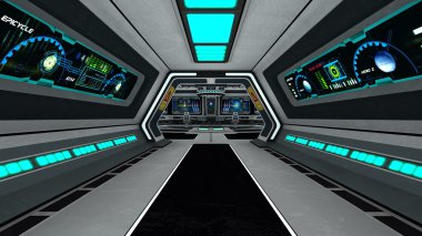 Uzay istasyonunun 3d cg görüntülemesi