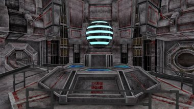 Uzay istasyonunun 3d cg görüntülemesi