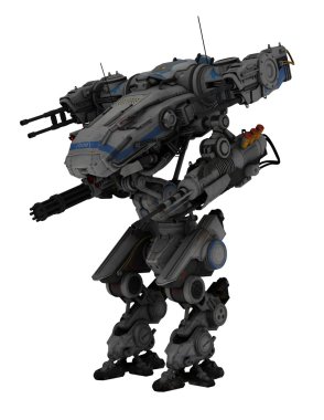 bir savaş robotu 3d cg render