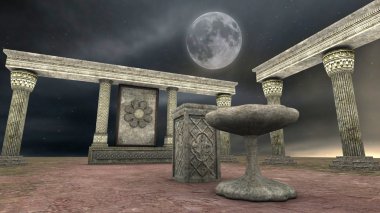 3d cg render bir anıt