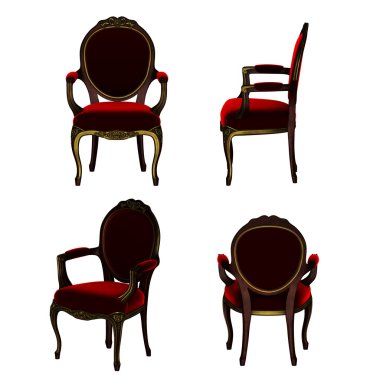 3d cg işleme sandalye