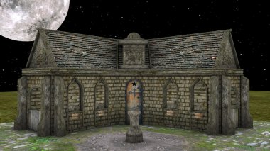 Batı tarzı ev 3d cg render 