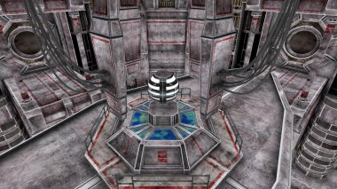 3d cg işleme bir uzay istasyonu