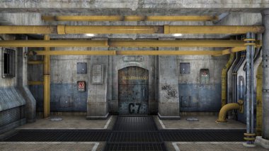 Uzay istasyonunun 3d cg görüntülemesi