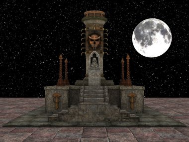 bir iskelet 3d cg render