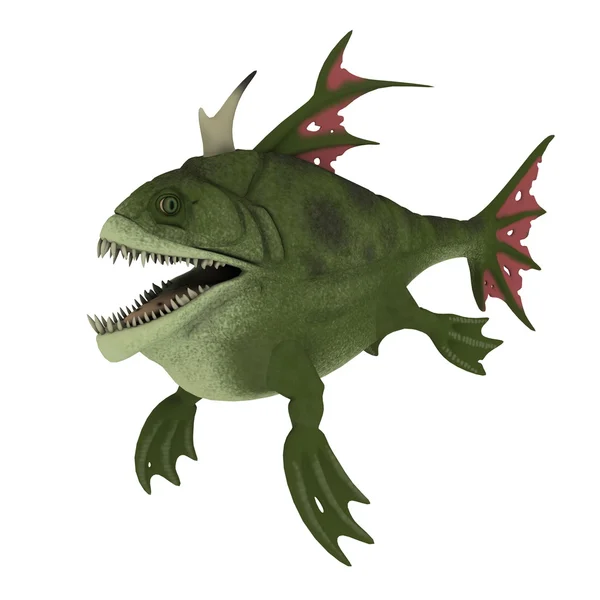 3D cg-rendering av en monster fisk — Stockfoto