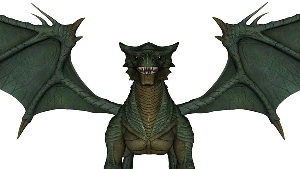 3D cg Darstellung eines Drachen — Stockfoto