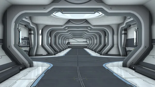 3D CG representación de la puerta de la nave espacial — Foto de Stock