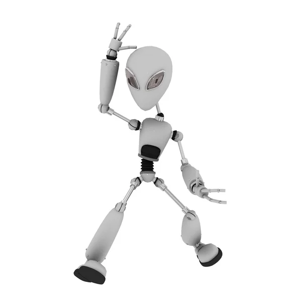 3D CG renderização de um robô — Fotografia de Stock