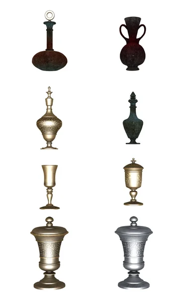 3D CG renderização de vasos — Fotografia de Stock