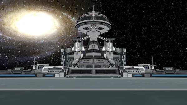 3D CG візуалізація космічної станції — стокове фото
