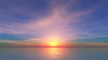 güneşin doğuşunu 3d cg render
