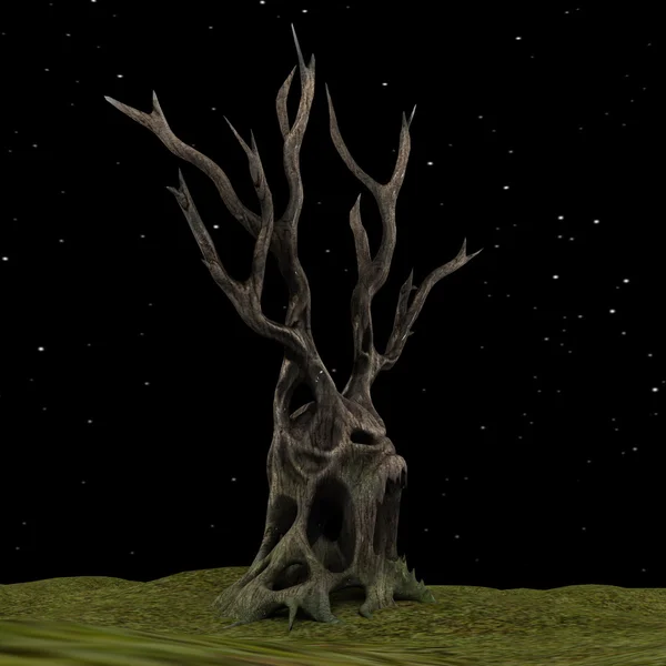 Renderowania 3D cg dziwne drzewa — Zdjęcie stockowe