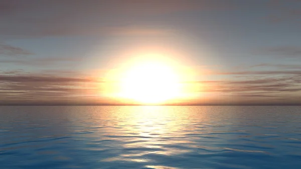 3D CG візуалізація сходу сонця — стокове фото