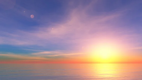 3D CG rendering of sun rise