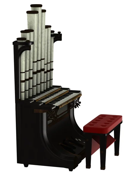 3D cg-rendering av en orgel — Stockfoto