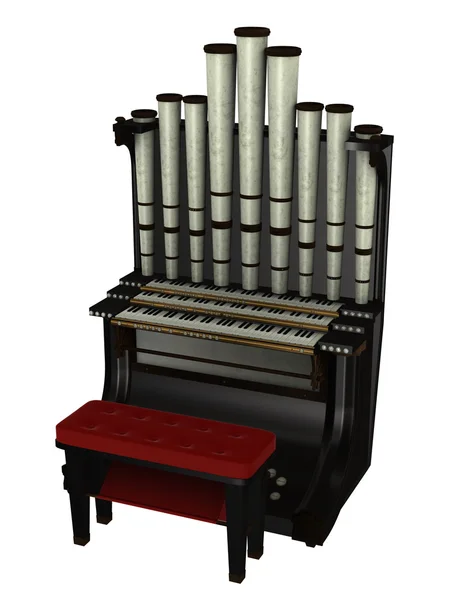 3D cg-rendering av en orgel — Stockfoto