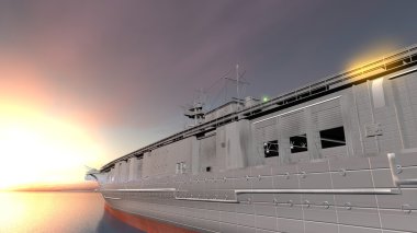 3d cg işleme uçak gemisi 