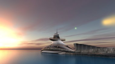 Denizaltı 3d cg render