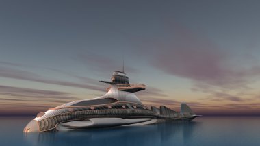 Denizaltı 3d cg render