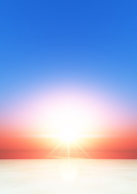 güneşin doğuşunu 3d cg render