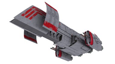 bir uzay gemisi 3d cg render