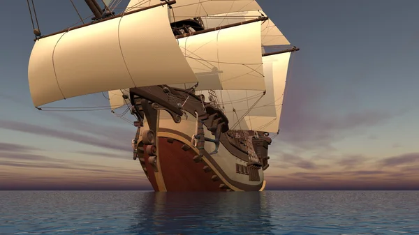 3D rendu 3D d'un voilier — Photo