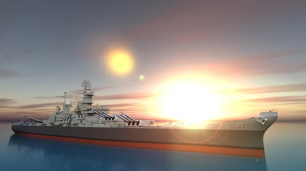 神盾驱逐舰 3d cg 渲染 — 图库照片