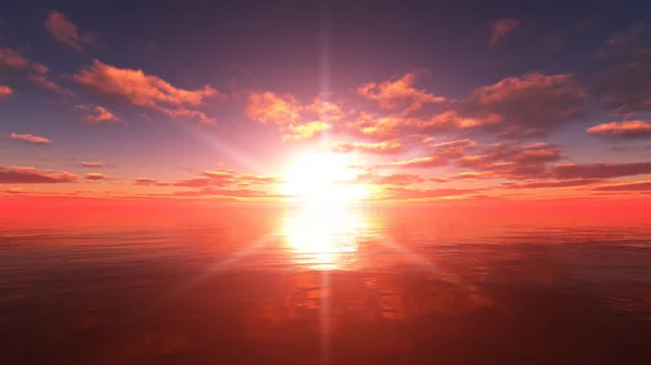 3D CG визуализация восхода солнца — стоковое фото