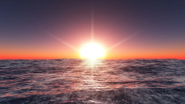 3D CG rendering of sun rise — Stock Photo, Image