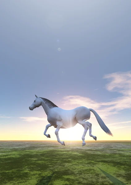 Απόδοσης 3D cg ενός αλόγου — Φωτογραφία Αρχείου