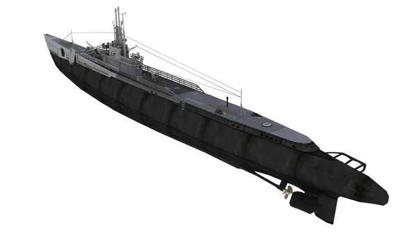 3D-s cg visszaadás-ból egy tengeralattjáró — Stock Fotó