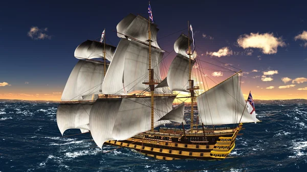 bir yelkenli tekne 3d cg render